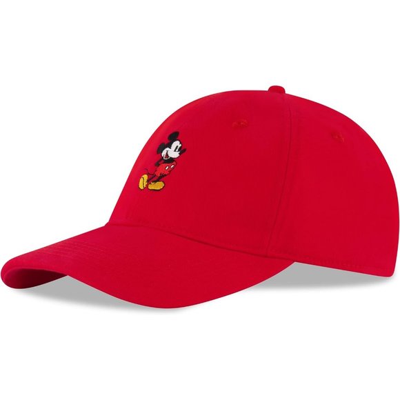 Men's Beautiful Mickey Mouse Adjustable Baseball Cap for Adult - Red - Picture 1 of 8